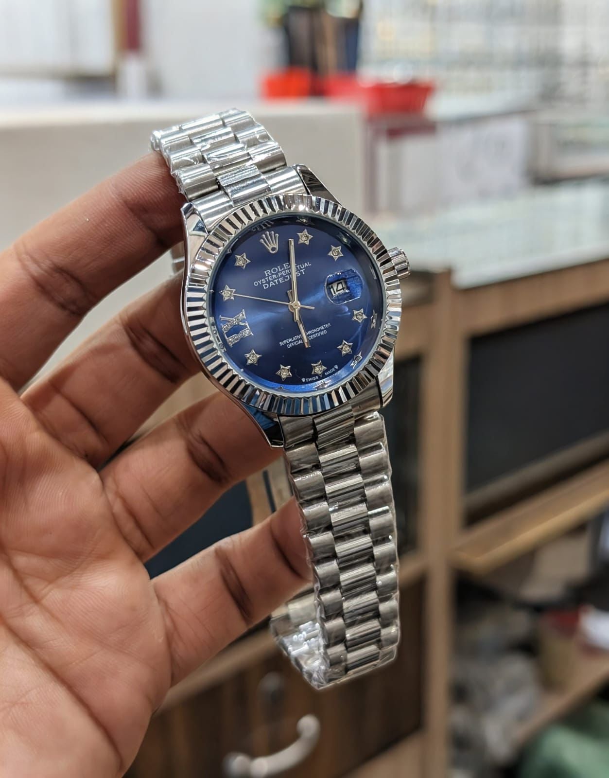 Rolex Star Stone Dial Watch