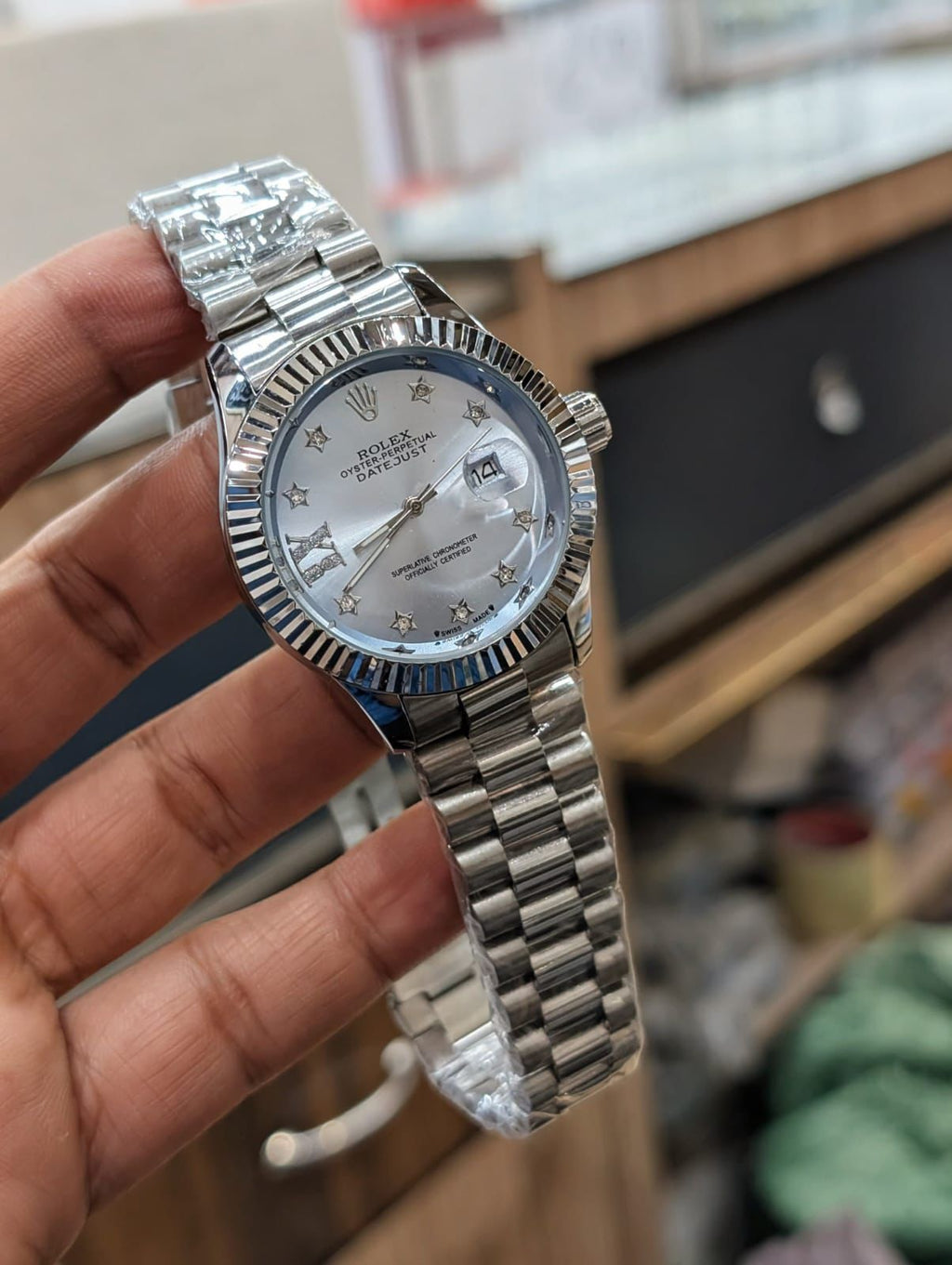 Rolex Star Stone Dial Watch