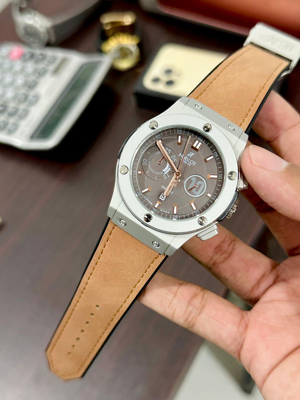 Premium Men’s Hublot Style Watch – Classic Analog Timepiece