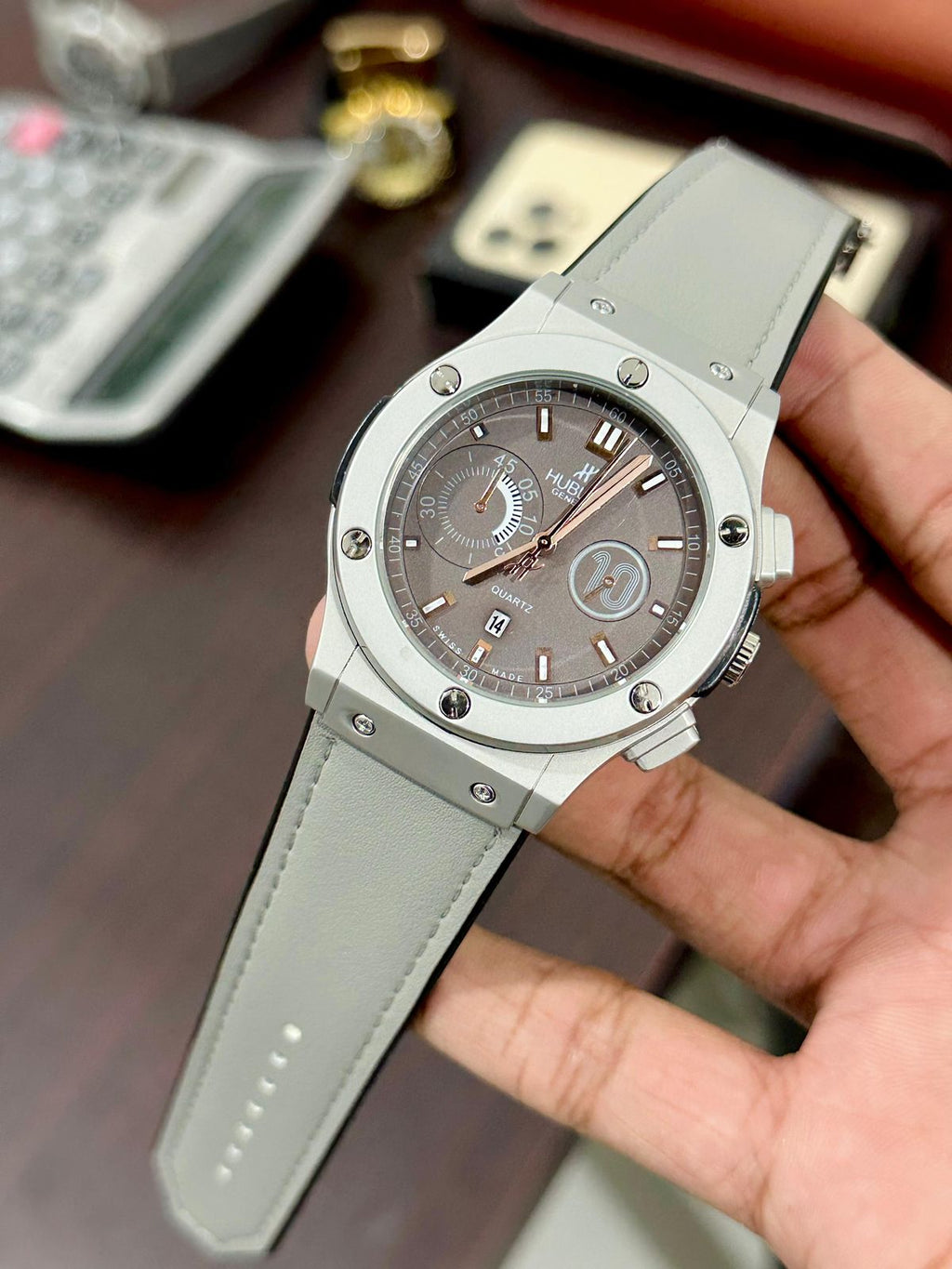 Premium Men’s Hublot Style Watch – Classic Analog Timepiece