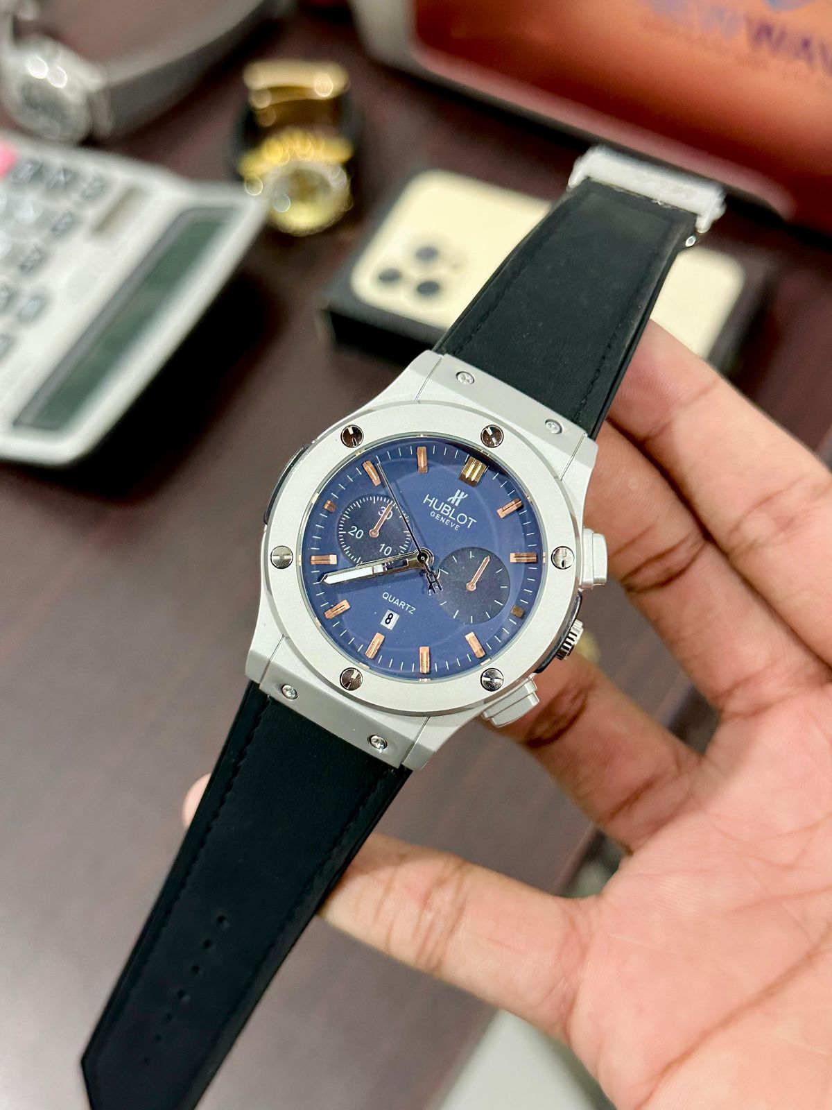 Premium Men’s Hublot Style Watch – Classic Analog Timepiece