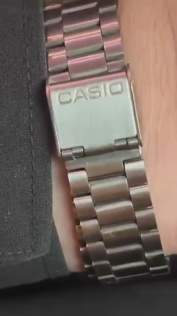 Casio Vintage Unisex Watch – Full Silver Stainless Steel | High Quality Classic Wrist Watch for Men & Women